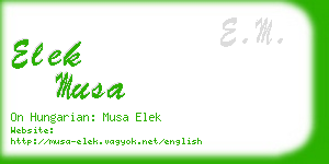 elek musa business card